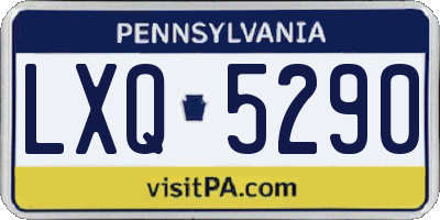 PA license plate LXQ5290
