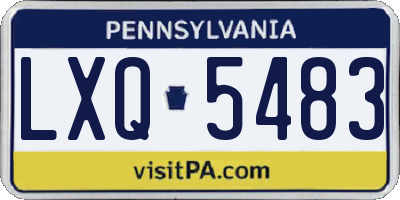 PA license plate LXQ5483
