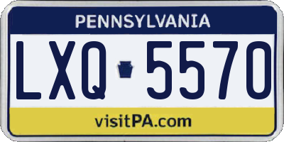 PA license plate LXQ5570