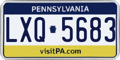 PA license plate LXQ5683