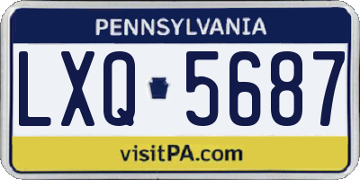PA license plate LXQ5687