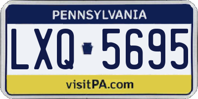 PA license plate LXQ5695