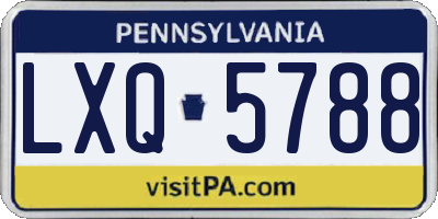 PA license plate LXQ5788