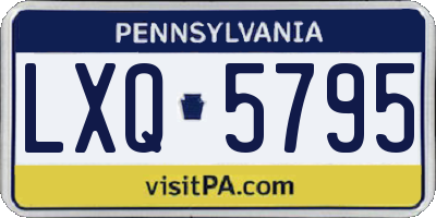 PA license plate LXQ5795