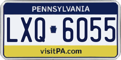 PA license plate LXQ6055