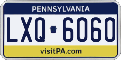 PA license plate LXQ6060
