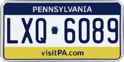 PA license plate LXQ6089