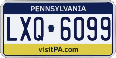 PA license plate LXQ6099