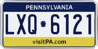 PA license plate LXQ6121