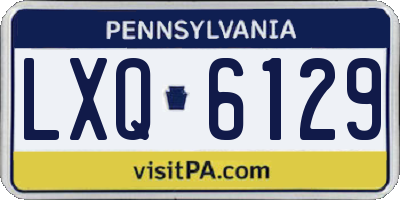 PA license plate LXQ6129
