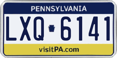 PA license plate LXQ6141