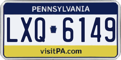 PA license plate LXQ6149