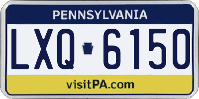PA license plate LXQ6150