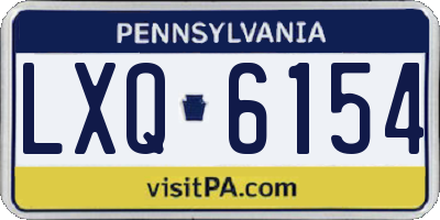 PA license plate LXQ6154