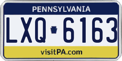 PA license plate LXQ6163