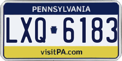 PA license plate LXQ6183