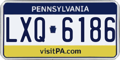 PA license plate LXQ6186
