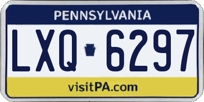 PA license plate LXQ6297