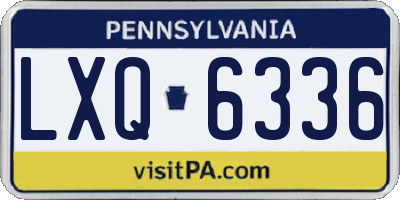 PA license plate LXQ6336