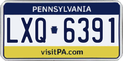 PA license plate LXQ6391