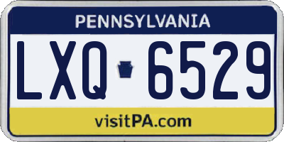 PA license plate LXQ6529