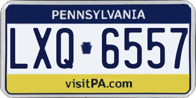 PA license plate LXQ6557