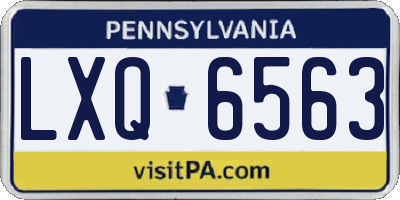 PA license plate LXQ6563