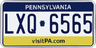 PA license plate LXQ6565