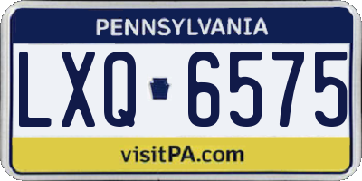 PA license plate LXQ6575