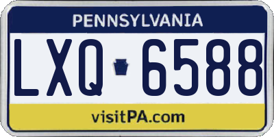 PA license plate LXQ6588
