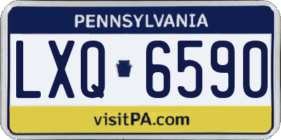 PA license plate LXQ6590