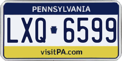 PA license plate LXQ6599