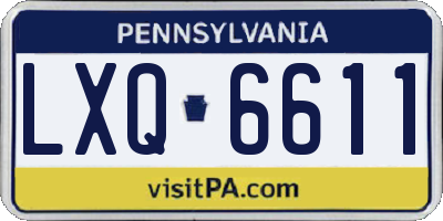 PA license plate LXQ6611