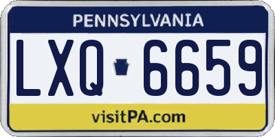 PA license plate LXQ6659