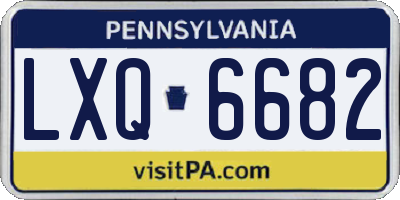 PA license plate LXQ6682