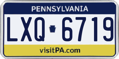 PA license plate LXQ6719