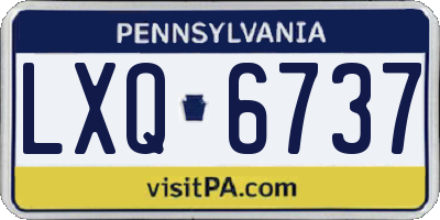 PA license plate LXQ6737
