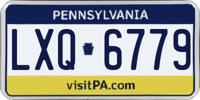 PA license plate LXQ6779