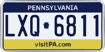 PA license plate LXQ6811