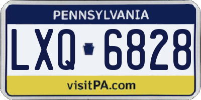 PA license plate LXQ6828