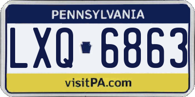PA license plate LXQ6863
