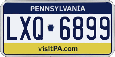 PA license plate LXQ6899