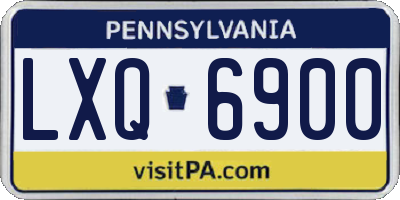 PA license plate LXQ6900