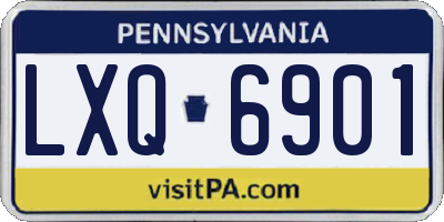 PA license plate LXQ6901