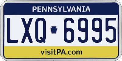 PA license plate LXQ6995