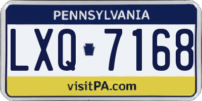 PA license plate LXQ7168