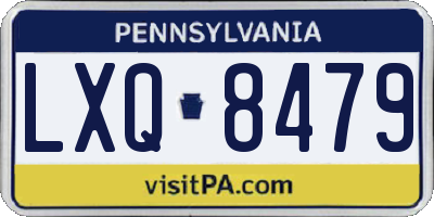 PA license plate LXQ8479