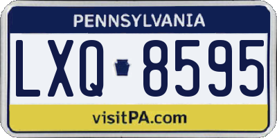 PA license plate LXQ8595