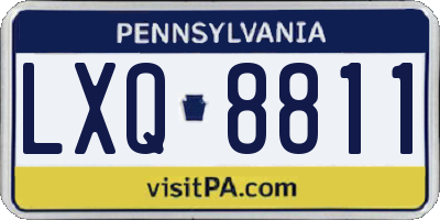 PA license plate LXQ8811