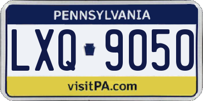 PA license plate LXQ9050